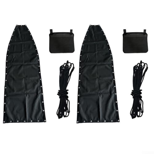 Tissu de siège de rechange pour balancelle suspendue, fabriqué à partir de tissu à la longévité et compatibilité avec plusieurs modèles (2 pièces avec poches)