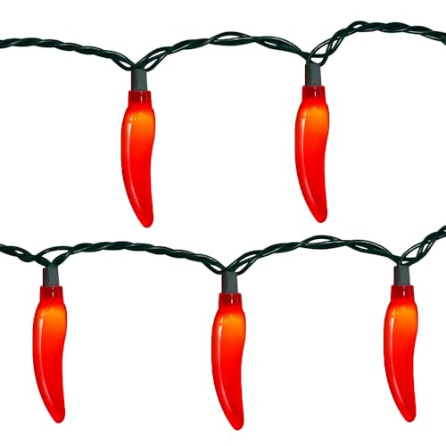 Chili Pepper String Lights 13.6FT Outdoor Indoor Waterproof Plug-in
