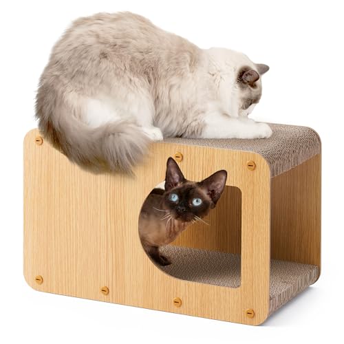 EHEYCIGA Cardboard Cat Scratcher House