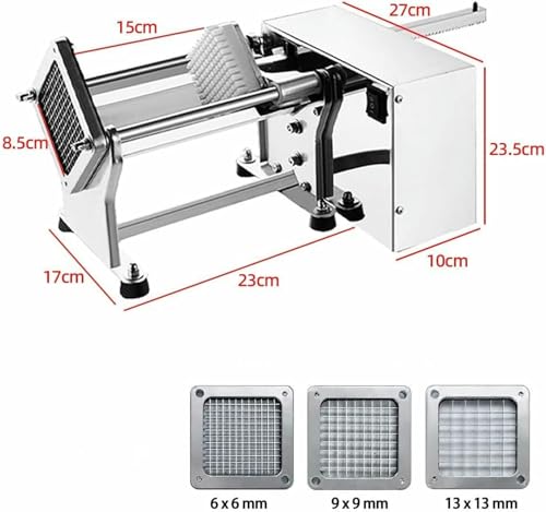 Cortadora eléctrica de papas acero inoxidable miniatura 3