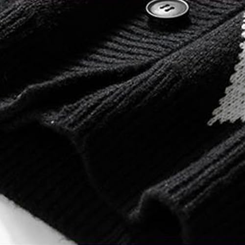 Mens Sleeveless Knit Sweater Vest Argyle Pattern Button Down V Neck Soft Pullover Retro Preppy Style for Fall Winter4