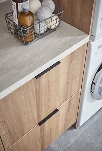 Hardware Resources Elements A500 Edgefield Collection Cabinet And Furniture Handle Pull (3" Overall Length, Matte Black) #TOP3