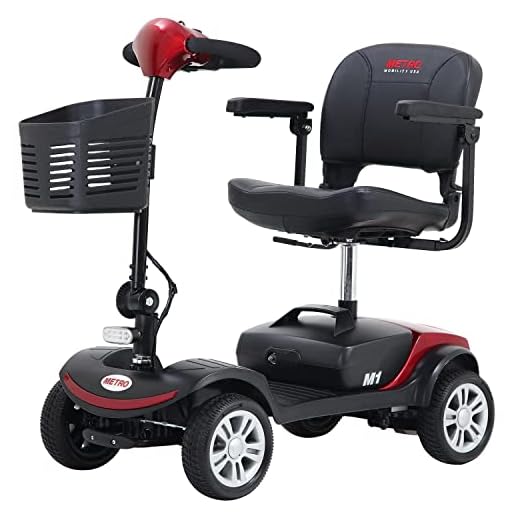 Folding Mobility Scooter for Seniors 4 Wheel Scooter for Adults Electric Medical Scooter Compact for Travel - Electric Powered Wheelchair Device - Compact Heavy Duty Mobile