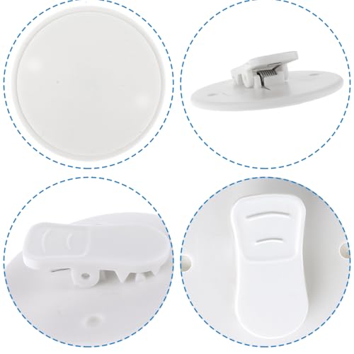 6 Stück Duschvorhang Clips, Selbstklebende Duschvorhang Halterung Ohne Bohren Weiß Badezimmer Vorhang Klammern Winddichte Schutz Clips Dusch Spritzschutz Clip für Dusche Hängend Zuhause