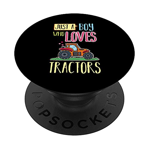 Solo un chico que ama los tractores Funny Farm PopSockets PopGrip Intercambiable