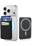 Senose Compatible for Magsafe Wallet, 6 Cards Holder, Slim Stretchy Magnetic Phone Wallet for Back of Phone Compatible for iPhone 17/16/15/14/13/12 Pro Max Plus Air Series, Black