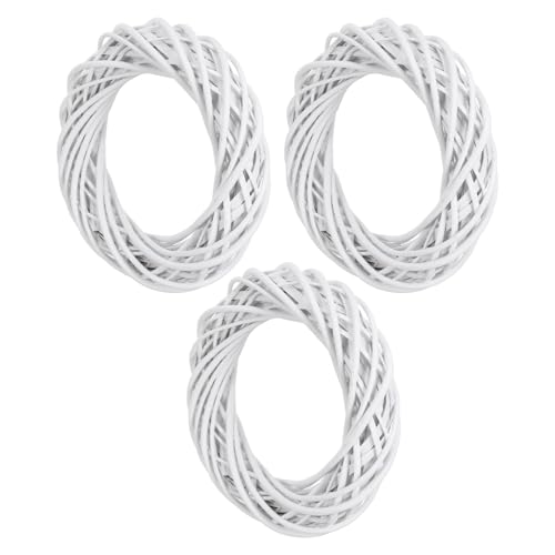 Ipetboom Base per Ghirlanda in Rattan Naturale 30 CM Set da 3 Pezzi Corona di Salice Artigianale per Decorazioni Natalizie Matrimoni e Fai da Te Ghirlande Rustiche per Porte e Pareti