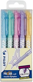 Pilot Frixion Light Soft Erasable Highlighter - Assorted, Pack of 5