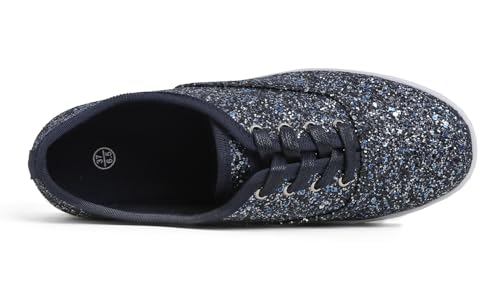 Image of FEVERSOLE Women's Fashion Dress Sneakers Party Bling Casual Flats Embellished Shoes