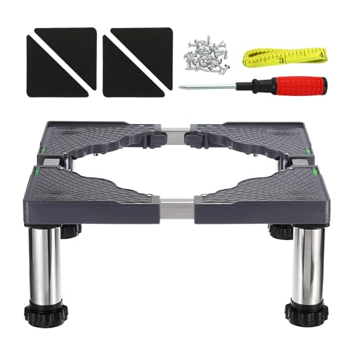 YOKIVE Mini Fridge Stand, Adjustable Base Tray Riser for Refrigerator Washer Dryer AC Water Cooler, 4 Strong Feet, 7.5"-8.6" Height