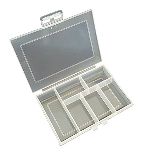 Frosted Plastic Jewelry, Craft, Beads, Accessories Multipurpose Organizer with 6 Compartments-3 Pack