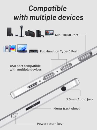 Image of Portable Monitor Touchscreen 15.6 inch 4K UHD 3840X2160 100000:1 OLED 10-Point Touch Screen Laptop Monitor, with Protective Case, HDMI USB C Travel Monitor for Phones, PS5 /4, Xbox, Switch
