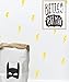 Yellow Lightning Bolt Wall Art Decal Stickers for Boys Room Decor - 24 Pieces