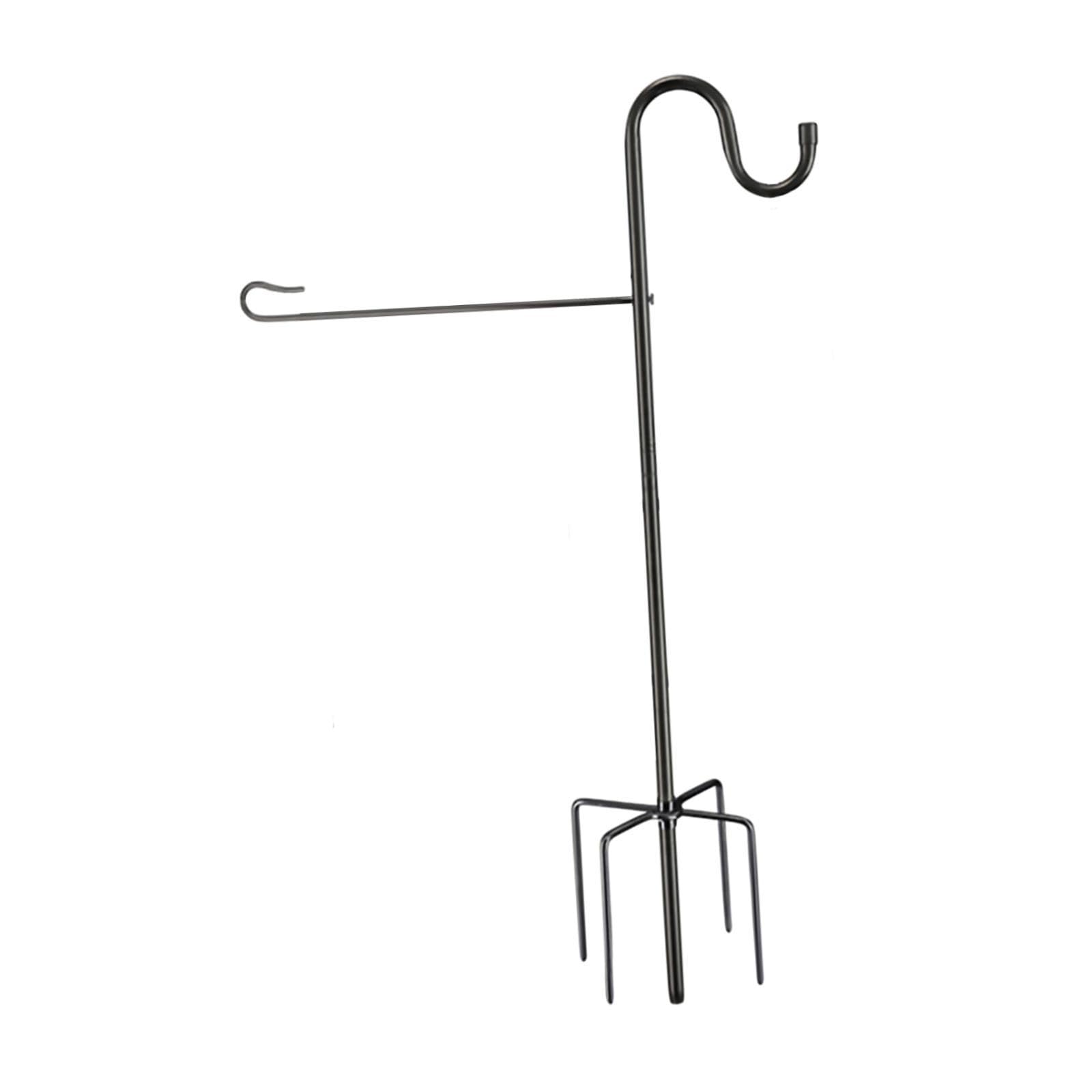 Hook support pour fanion jardin anti-basculement tige fer solide ajustable et 5 griffes
