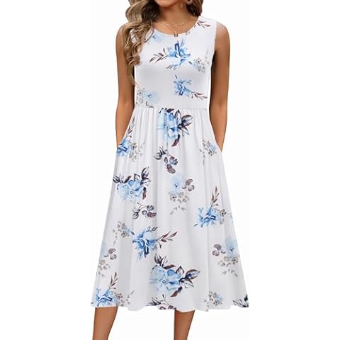 Zeagoo Women's Casual Floral Beach Dress Cover
