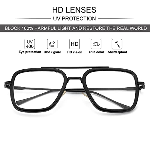 Image of Tony Stark Style Blue Light Blocking Glasses for Men Women, Iron Man and Spider-Man Computer Gaming Glasses