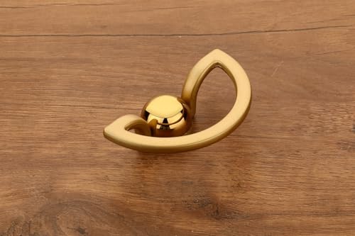 Image of HARMONUS Knobs for Drawer & Cabinets Knob,Gold - Gold Matt Wardrobe Kitchen Door Pull Handle Knobs Square Shape Drawer Knob - (KNOBS-194- Pack of 4)