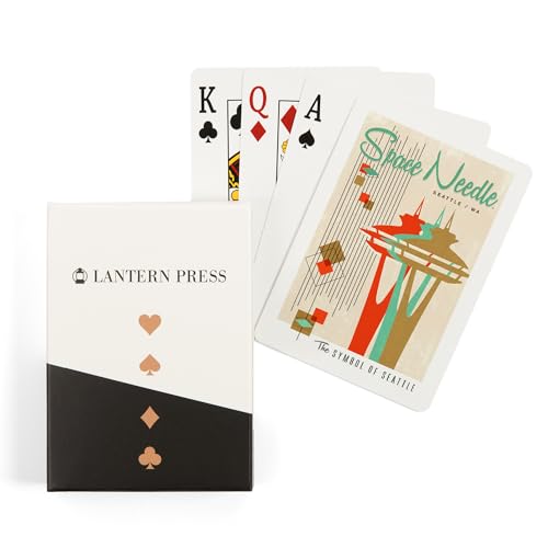 Baraja de poker con diseño The Space Needle, 52 cartas