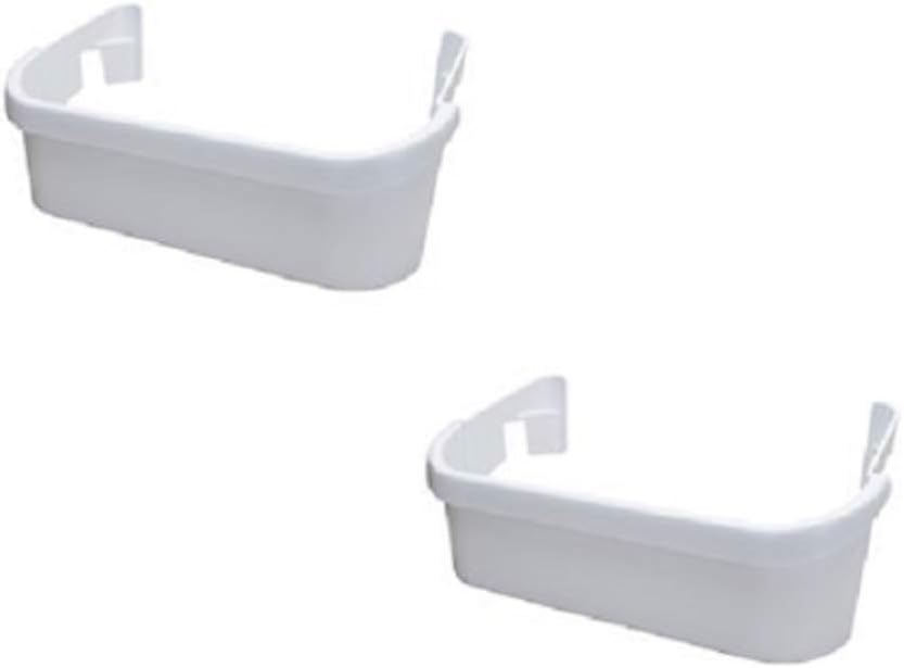 Edgewater Parts 240351601, AP2115974, PS430027 Set of 2 Door Bins Compatible with Frigidaire Refrigerator(Freezer Side Only - 9-1/2'' Length) (Fits Models: BFH, BGH, CRS, DGU, FFH and More)
