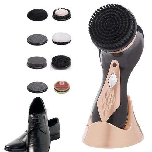 Electric Shoe Polisher with 7 Brush Heads, Rechargeable