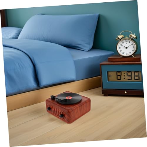 Enceinte sans fil rétro compacte avec esthétique vintage de mini tourne-disque - 7