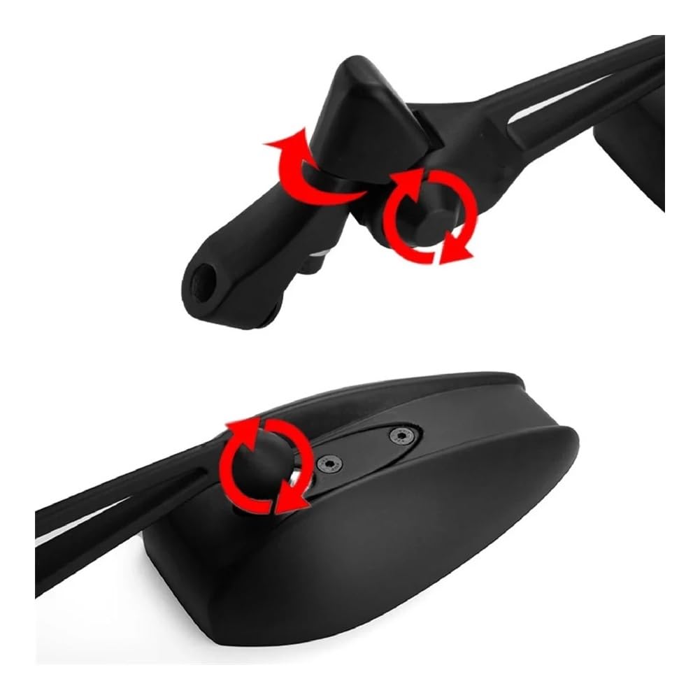 2 Espejos Retrovisores Para Motocicleta, Con Lentes Blancas Y Azules, Antideslumbrantes, Para Manillar De Scooter, Bicicleta Y Motocicleta Retrovisor moto