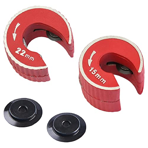 Dapetz ® 15mm and 22mm Pipe Slice Tube Cutter Copper Pipes with 2 Replacement Cutting Wheels Ideal for Copper Pipe, Stainless Steal Tubing, Metal, Plastic, Brass Plumbing