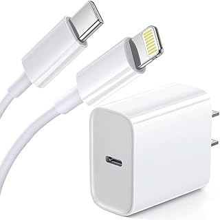 iPhone 14 13 12 Fast Charger[ Apple MFI Certified] 20W PD Apple USB c Charger Block with 6ft USB C to Lightning Cable Fast Charging for iPhone 14/13/13 Pro/12/12 Pro/12 Pro Max/11/Xs Max/XR/X