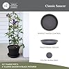 The HC Companies Flower Pot Saucers - Plastic Plant Saucer for Outdoors & Indoors - Traditional Design Plant Pot Trays for Water Drainage - Durable & Stylish Round Plant Tray (10-inch Warm Gray) #1