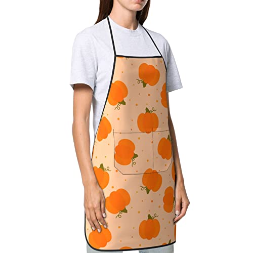 Senheol Cute Pumpkin Pattern Halloween Pumpkin Aprons Kitchen Chef Waterproof Adjustable Funny Apron For Bbq With Pockets For Men Women #TOP2