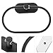 Toddmomy Stainless Steel Towel Ring and Wall Mounted Bathroom Towel Rack Set with Rustproof Finish for Home and Bathroom Use Black Tool-Free Installation