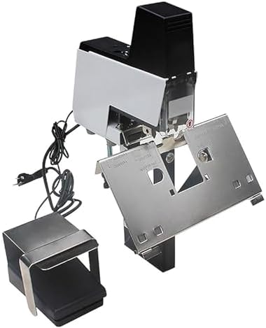 Electric Stapler, Flat Saddle Binder Stitcher Equipped With1~9 Levels Binding Pressure Knob, Foot Pedal Switch, Binding Thickness 30 Sheets, 100 Mm Nailing Depth for
