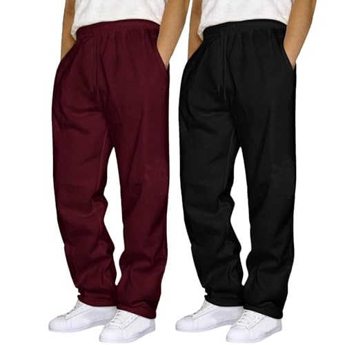Pantalones de ajuste holgado masculinos que eliminan la rigidez con diseño de pierna ancha