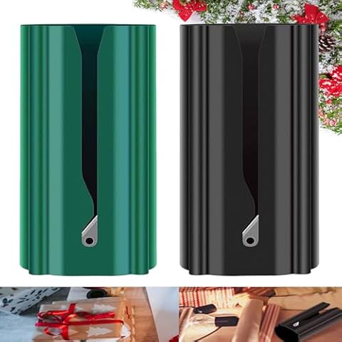 Wrapping Paper Cutter,2 Pack Gift Wrap Cutter,Christmas Wrapping Paper Cutter Slider,Useful Gift Wrap Cutter Tool,Wrapping Paper Roll Cutter for Christmas,Holiday, Parties Cover