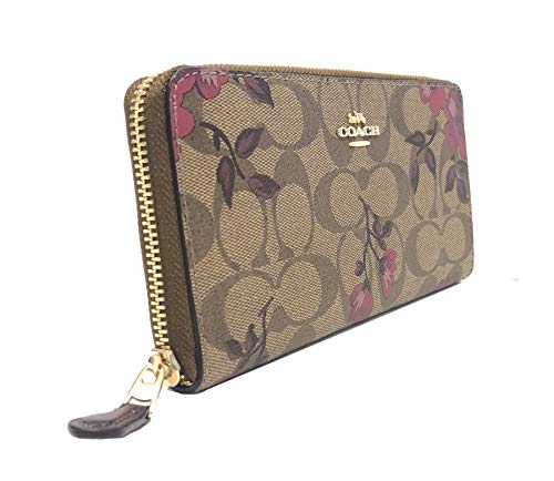 Coach F87716 Accordion Zip Around Wallet With Victorian Floral Print #TOP1
