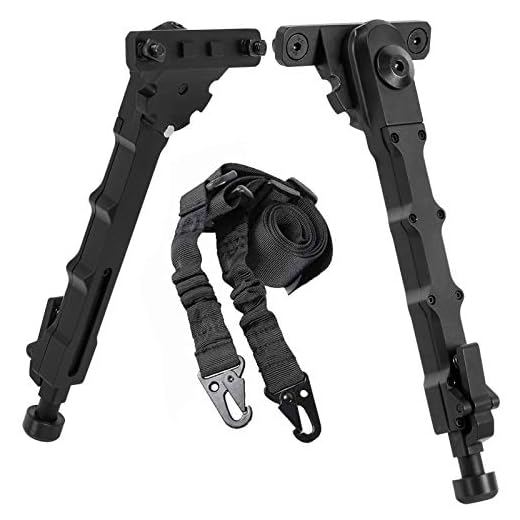 Gogoku Bipod & Sling Combo for Mlok Rail Tactical Outdoor Hunting 7.5-9 Inches Bipod