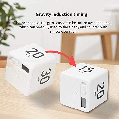 ZONSUSE Kitchen Digital Display Count up or Countdown Timer,Stop Clock Timer LED Display Screen,Adjustable Loud Beeper,2021 Unique Design,Gravity Cube Timer for Cooking, Shower,Kids