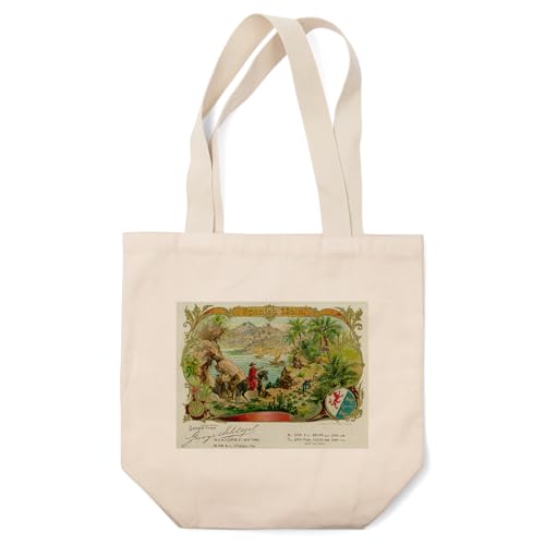 Lantern Press Spanish Main Cigar Box Label Tote Bag