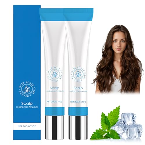2 stuks Scalp Serums, 20g Haar Groeiserums, Scalpy Koelende Haar Ampul, Sérum tegen Haaruitval voor de Hoofdhuid, Houd je hoofdhuid schoon en niet vet, behoud een gezonde hoofdhuid