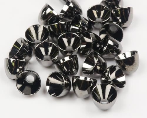 Hareline Fly Tying Cone Heads - Medium 7/32 Black Nickel