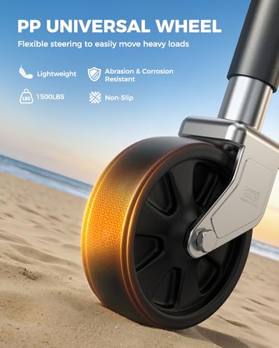 Image of KYX Boat Trailer Jack, 1500 lbs Trailer Jack with 8 Inch Single Wheel, 10.6 inch Vertical Lift, Heavy Duty Swivel Tongue Jack for RV, Boat, Horse & Utility Trailers
