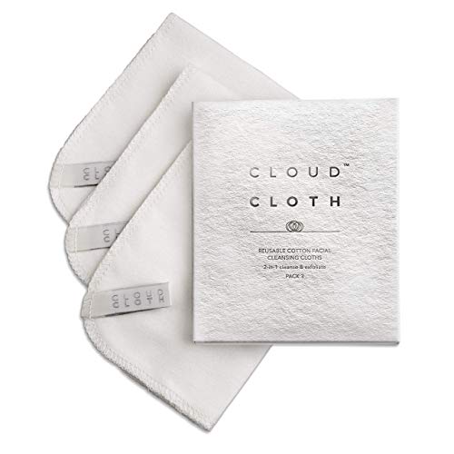 Preisvergleich Produktbild CloudCloth® Beidseitige Gesichtsreinigungstücher aus reiner Baumwolle (3er-Pack)