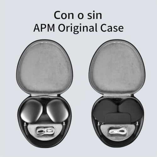 Funda para AirPods Max ideal para viajes de negocios con almacenamiento rígido ultrafino negro 5