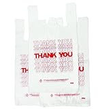 TashiBox Shopping Bags / Thank You Bags / Reusable and Disposable Grocery Bags - Measures 11.5