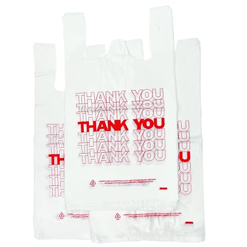 TashiBox Shopping Thank Reusable and Disposable Grocery Bags Measures 11.5"
