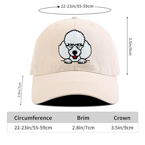 Poodle Gifts for Poodle Lovers, Adjustable Baseball Cap Embroidered Dog Hat, Funny Gifts for Women On Birthday Christmas — view 2