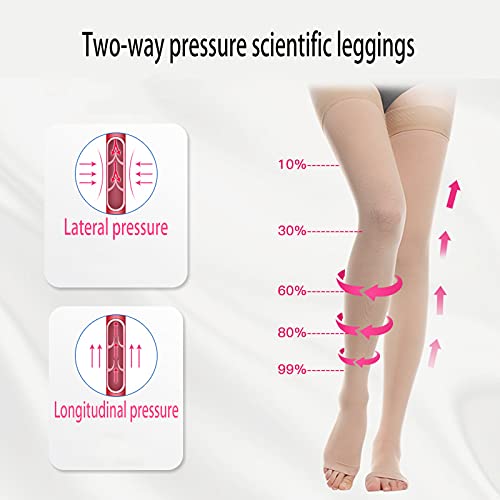 Meias para veias varicosas Meias de compressão para panturrilha fechadas e abertas antiderrapantes e