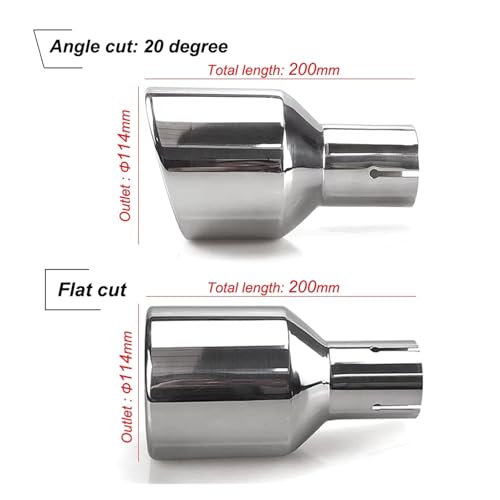 Embout echappement type H pour modifier les embouts queue de silencieux voiture - 5