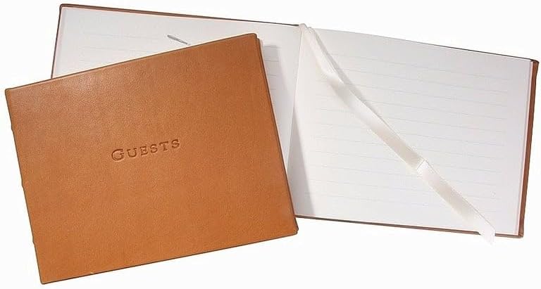 Graphic Image Guest Book - Leather Bound Book - Fine Collectible Edition - Made in USA Quality Leather - Made in USA