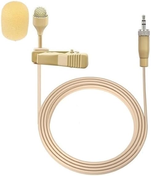 Generic Beige Color Lavalier Microphone for Sennheiser Wireless Microphone System with 3.5mm Lock Screw, BL-LP32C2
